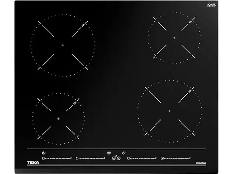 Placa de inducción Teka IZC 64010 MSS | 60cm Cristal Negro | 4 zonas de cocción | Acero Inoxidable