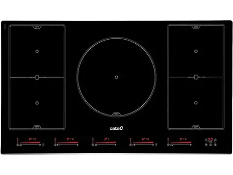 Cata Inducción INSB 9012 BK: 5 Zonas, Potencia 9 Kw