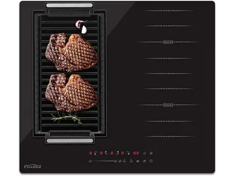 COVERCOOK Placas inducción Flex 4 zonas, 2 zonas Flex, 59cm, Boost, Control Deslizante, 7200W