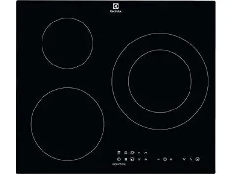 Electrolux LIT60336: Placa inducción 3 zonas táctil, negro (60 cm)