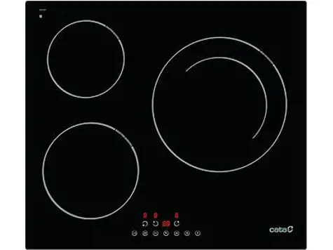 Cata Placa de inducción IBZ 6303 BK - 3 zonas amplificador - 60 cm - Bloqueo niños.
