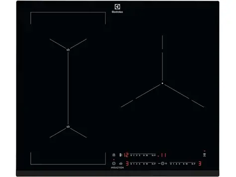 Electrolux EIS62341 - Placa Inducción de 60 cm, 3 zonas, Control táctil, Negro