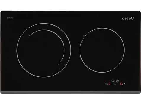 Cata IB 2 PLUS BK - Placa Inducción 2 Zonas, 9 Niveles Potencia & Booster, Ancho 59 cm, Negro