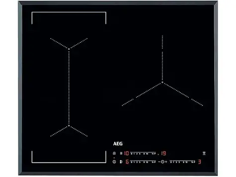 Placa inducción AEG IKE63441FB: Biselada, 3 zonas, Calentamiento rápido, Puente bizona.