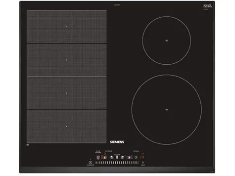 Placa inducción Siemens EX651FEB1F: 4 fuegos, zona Flexinducción, Timer