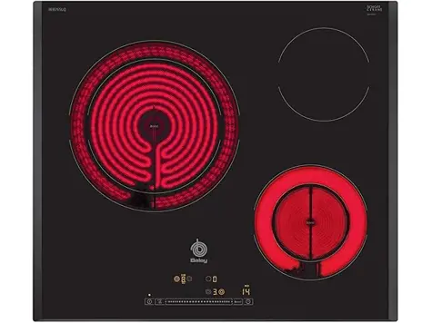 Balay 3EB765LQ - Placa Vitro, 3 Zonas, 60cm, Programación, Biselada