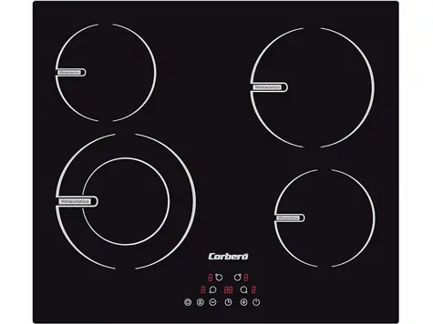 Corbero Vitrocerámica 60cm Negro - 520x590x55mm