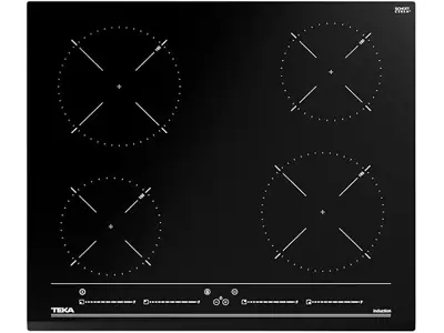 Placa de inducción Teka IZC 64010 MSS | 60cm Cristal Negro | 4 zonas de cocción | Acero Inoxidable
