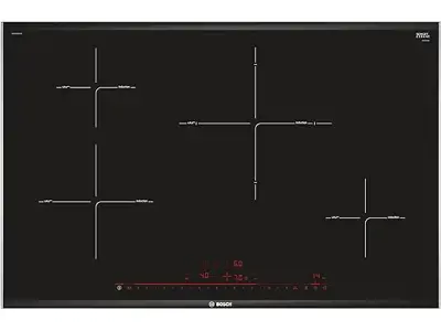 Bosch PIE875DC1E - Inducción 80cm, 4 zonas, gran zona 28cm, negro