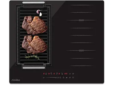 COVERCOOK Placas inducción Flex 4 zonas, 2 zonas Flex, 59cm, Boost, Control Deslizante, 7200W