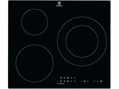 Electrolux LIT60336: Placa inducción 3 zonas táctil, negro (60 cm)