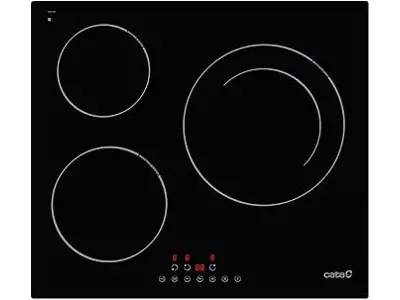 Cata Placa de inducción IBZ 6303 BK - 3 zonas amplificador - 60 cm - Bloqueo niños.