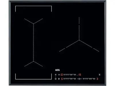 Placa inducción AEG IKE63441FB: Biselada, 3 zonas, Calentamiento rápido, Puente bizona.