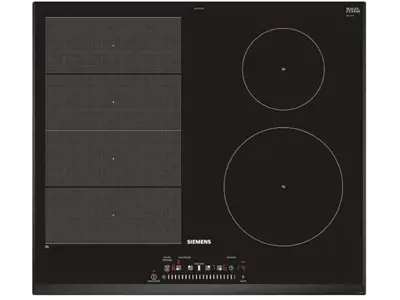 Placa inducción Siemens EX651FEB1F: 4 fuegos, zona Flexinducción, Timer