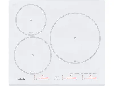 Cata | Placa Inducción INSB 6003 WH | 3 Zonas | 9 Niveles Potencia | 60 cm