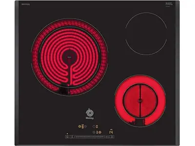 Balay 3EB765LQ - Placa Vitro, 3 Zonas, 60cm, Programación, Biselada