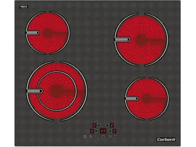 Placa Vitrocerámica Corberó 60 cm 6400 W - Touch Control, Booster, Temporizador, Seguridad.